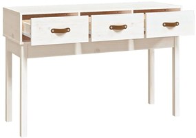Mesa consola 114x40x75 cm pinho maciço branco