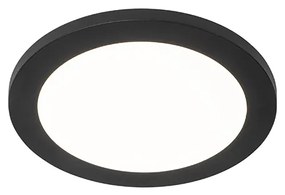 Plafon circular preto 22,5cm regulável-3-etapas LED IP44 - STEVE Moderno