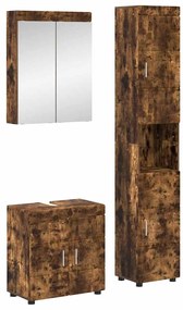 vidaXL Conjunto de Móveis para Banheiro TULUM Carvalho Defumado