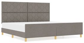 Estrutura de Cama vidaXL Taupe 200x200 cm Tecido