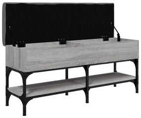 Banco sapateira 102x32x45 cm derivados madeira cinzento sonoma