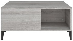 Mesa de centro 80x80x36,5 cm derivados madeira cinzento sonoma