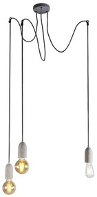 Candeeiro de suspensão industrial cinzento em betão - Cava 3