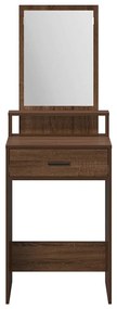 Mesa de Maquiagem vidaXL com Gavetas em Carvalho Castanho 50x41x140 cm