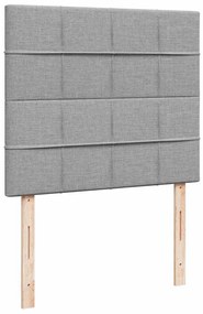 Estrutura cama otomana colchão 120x200 cm tecido cinzento claro