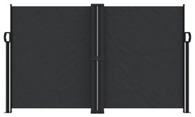 Toldo lateral retrátil 140x1000 cm preto