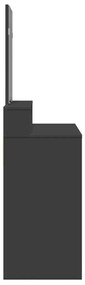 Toucador com espelho 80x41x144,5 cm preto