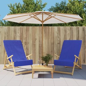 vidaXL Toalhas de praia 2 pcs 60x135 cm tecido 400 GSM azul real