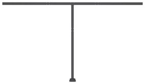 Toldo retrátil manual independente 450x300cm laranja e castanho