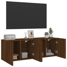 Móveis de parede para TV 2 pcs 60x30x41 cm carvalho castanho