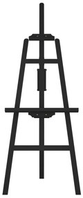 Cavalete 53,5x95x127 cm madeira de pinho maciça preto