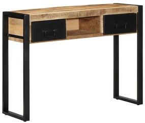 Mesa consola 100x35x75 cm manga de madeira áspera maciça