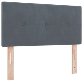 Cabeceira vidaXL Botão Matelassado Cinza Escuro 100 cm Veludo