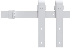 Porta de correr com ferragens 70x210 cm madeira de pinho maciça