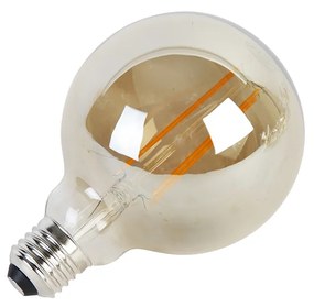 Conjunto de 5 Lâmpada LED E27 regulável em 3 níveis G95 vidro dourado 5W 380lm 2200K