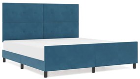 Cama vidaXL Azul Escuro 180x200 cm Veludo