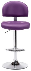 Banco de bar couro artificial roxo