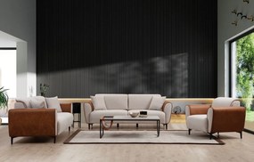 Sofá de 1 Lugar Aren – Bege – 100x85x85 cm