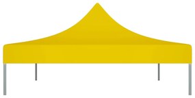 Teto para tenda de festas 4x3 m 270 g/m² amarelo