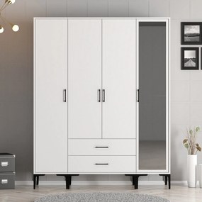 Roupeiro Kumsal STR – Branco – 160x47,5x201,4 cm