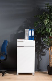 Arquivador de Escritório "Bianco" - Design Moderno - Branco - 50x100x4
