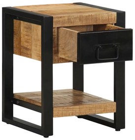 Mesa de cabeceira 35x34x45 cm madeira maciça manga áspera