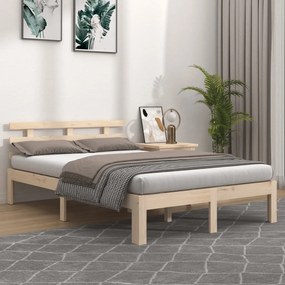 Estrutura de cama sem colchão 120x200 cm madeira maciça