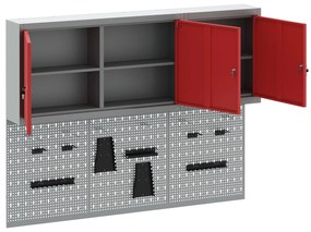 Conjunto de Armário e Painel de Ferramentas de 5 Peças vidaXL Montado