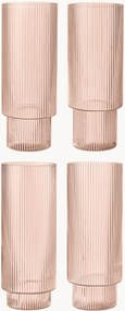 Copos altosartesanais com padrão em relevo Ripple, conjunto de 4, 300 ml
