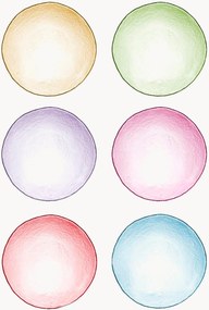 Pratos de sopa em vidro Colors, conjunto de 6