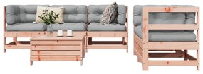 vidaXL 6 pcs conj. sofás jardim madeira abeto-de-douglas