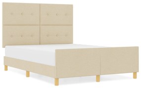 Estrutura de Cama Creme 140x200 cm da vidaXL em Tecido