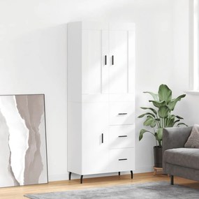 vidaXL Armário alto 69,5x34x180 cm derivados de madeira branco