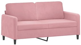 2 pcs conjunto de sofás veludo rosa