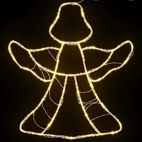 Luzes de Natal anjo silhueta 2 pcs 50 LEDs branco quente