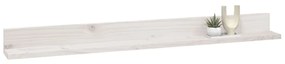 Prateleiras de parede 2 pcs 110x11x9 cm pinho maciço branco