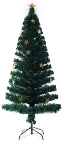 Árvore de Natal Verde Φ 80 x 180 cm Árvore de Fibra Óptica com 28 Luzes