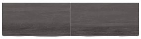 Prateleira de parede 200x50x6 cm carvalho tratado cinza-escuro