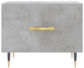 Mesa de centro 50x50x40 cm madeira processada cinza cimento