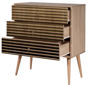 Cômoda Trio – Carvalho Sonoma – 80x90x40 cm