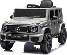 Carro elétrico Crianças 3 a 7 anos Mercedes-Benz 12V G580 Bateria Lìtio, controlo Remoto cinzento