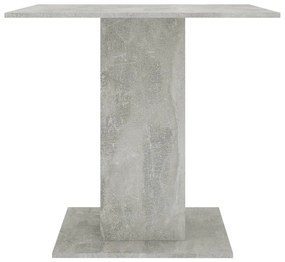 Mesa de jantar 80x80x75 cm contraplacado cinzento cimento