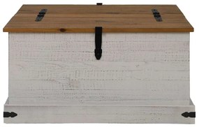 Caixa de arrumação HALDEN 91x91x47 cm pinho maciço branco