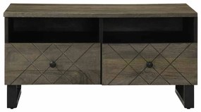 Mesa de centro 80x54x40 cm madeira de mangueira maciça preto