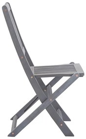 Cadeiras exterior dobráveis c/ almofadões 2 pcs acácia maciça