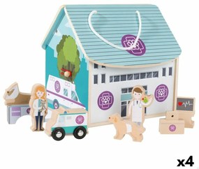 Playset Woomax Veterinário 19 X 18 X 19 cm 9 Peças 4 Unidades