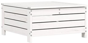 7 pcs conjunto de sofás para jardim pinho maciço branco