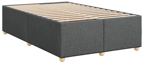 Cama boxspring com colchão 120x190 cm tecido cinzento-escuro