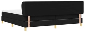 Cama Box com colchão - Preto, 200x200 cm Tecido