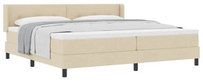 Cama Box com Colchão, Creme, 200x200 cm, Tecido